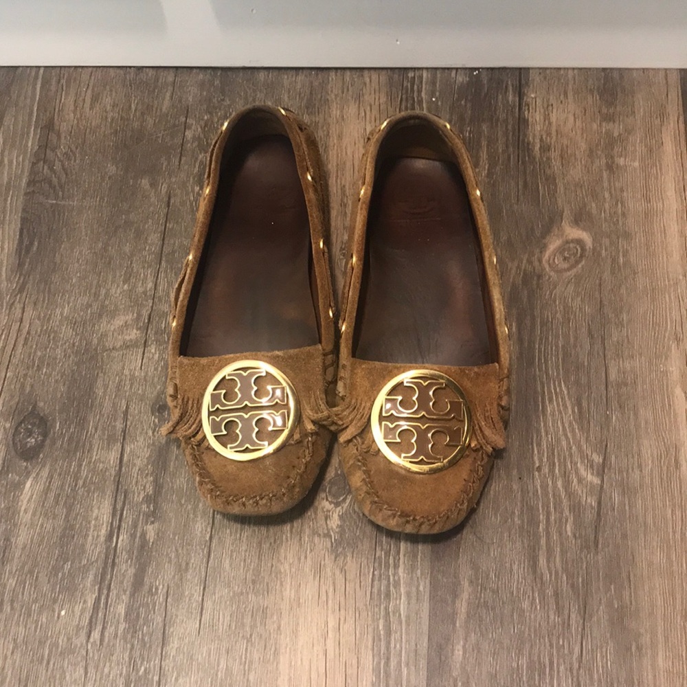 Distressed Tory Burch Moccasins